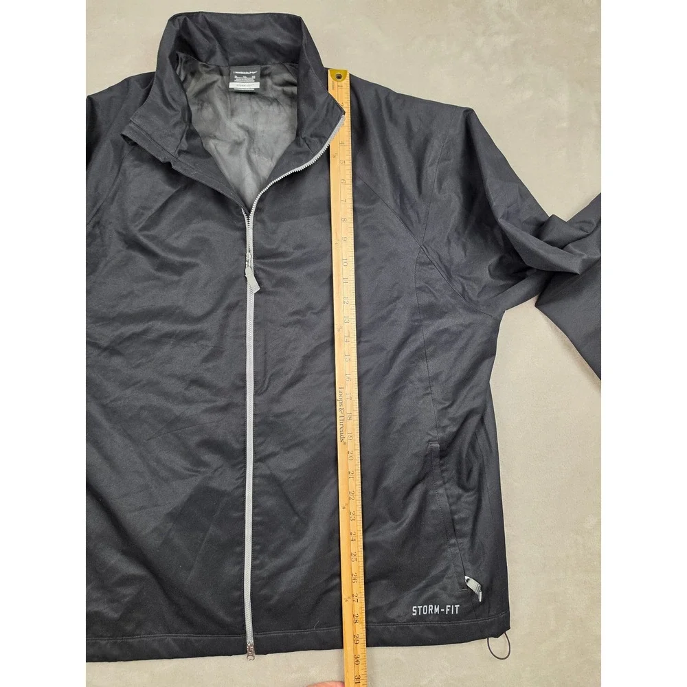 Nike Golf Storm-Fit Jacket Mens XL Black Full Zip Windbreaker Rain Coat 416278